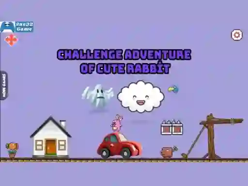 Mchezo Challenge adventure of cute rabbit online
