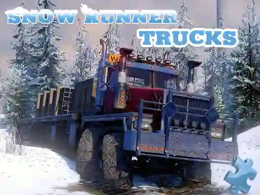 Mchezo Snow Runner Trucks Jigsaw online