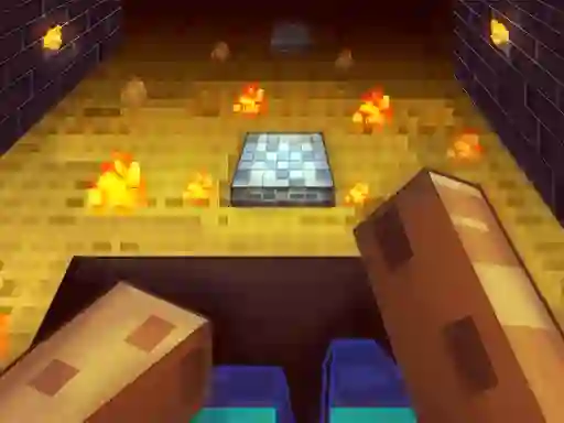 Mchezo Parkour in the cave 3D online