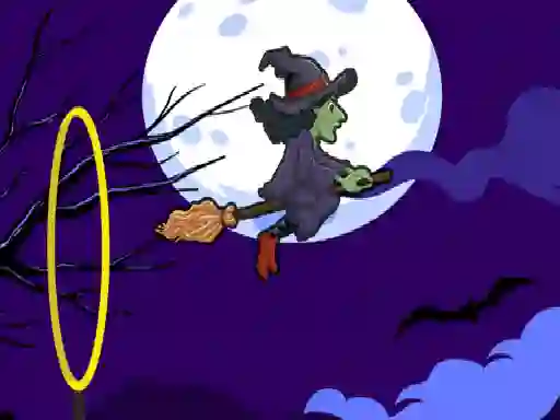 Mchezo Flying witch halloween online
