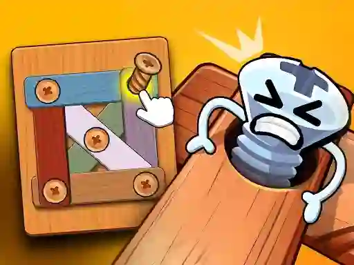 Mchezo Wood Bolts Nuts Screw Pin Puzzle online