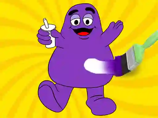 Mchezo Grimace Shake Coloring Book online