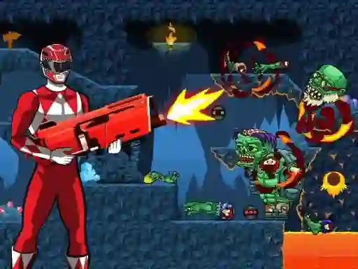 Mchezo Power Rangers shoot Zombie online