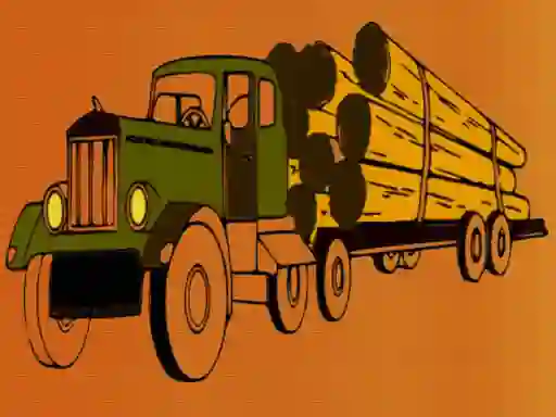 Mchezo Logging Trucks Coloring online