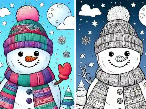 Mchezo Coloring book Winter online