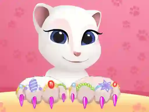 Mchezo Talking Tom Angela Great Manicure online