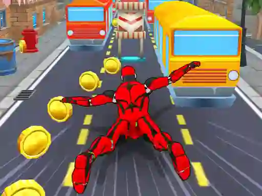 Mchezo Subway Run Superhero Robot online
