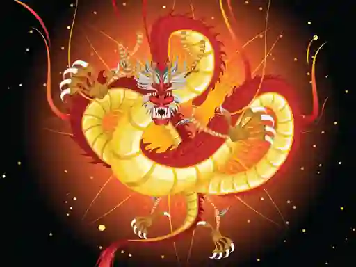 Mchezo Chinese Dragons Coloring online