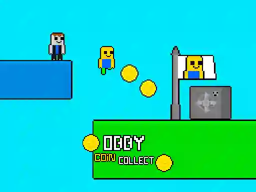 Mchezo Obby vs Bacon Rainbow Parkour online