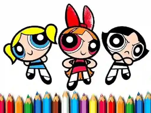 Mchezo PowerPuff Girls Coloring Book online
