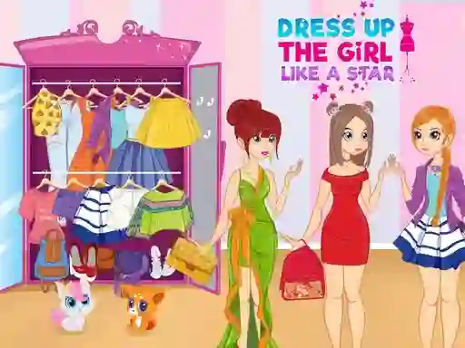 Mchezo Dress Up The Girl Like A Star online