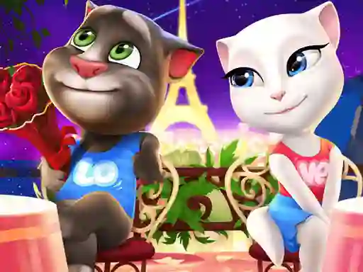 Mchezo Talking Tom and Angela Coloring online