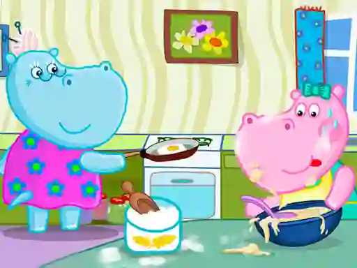 Mchezo Hippo Cooking School online
