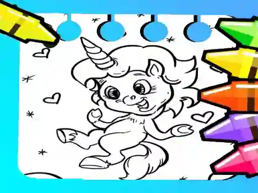 Mchezo Magical Unicorn Coloring Pages online