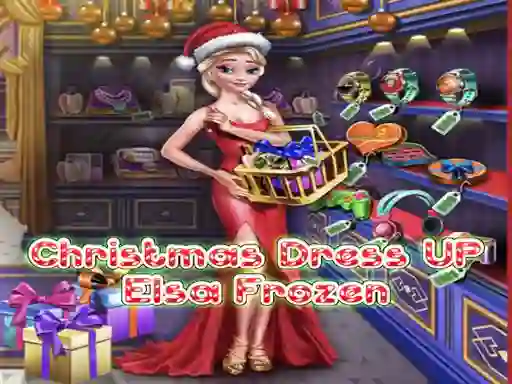 Mchezo Elsa Frozen Christmas Dress up online