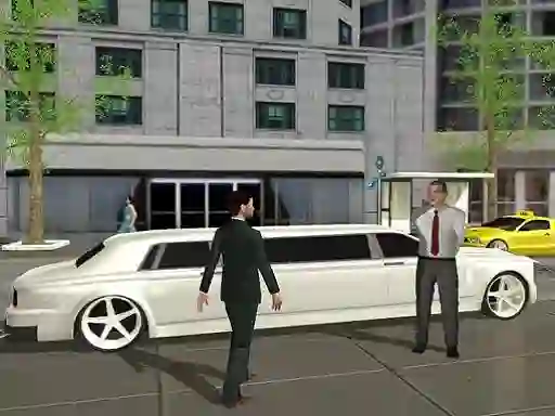 Mchezo Limo Taxi Driving Simulator: Limousine Car Games online