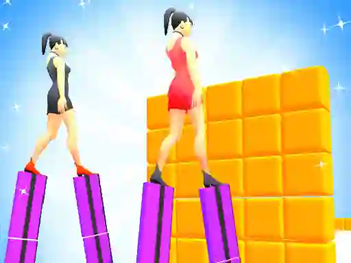 Mchezo Heels Run Race - Stack Rider online