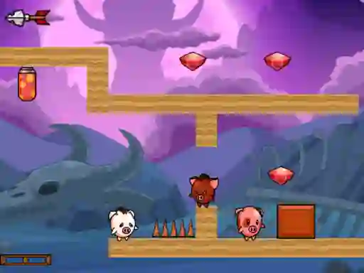 Mchezo Pig Bros Adventure online