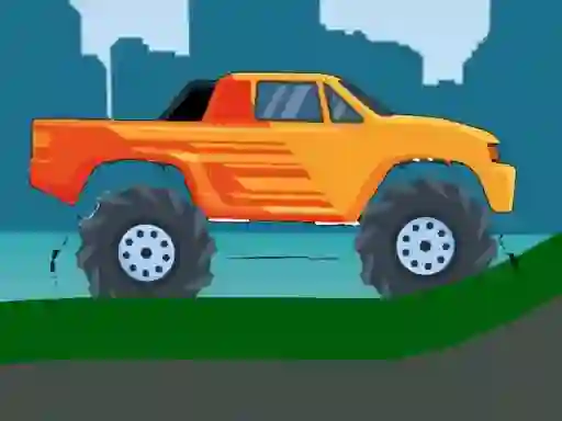 Mchezo Monster Truck Hill Driving 2D online