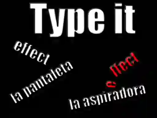 Mchezo Type it online