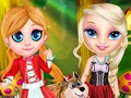 Mchezo Little Elsa Katika Red Hood  online