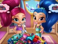 Mchezo Shimmer na Shine Wardrobe Cleaning  online