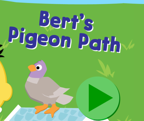 Mchezo 123 Sesame Anwani: Bert's Pigeon Path  online