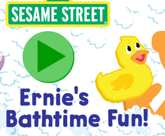 Mchezo 123 Sesame Street: Wakati wa Bathtime wa Ernie Furaha  online