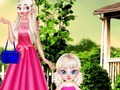 Mchezo Mama Elsa na mtoto Photoshoot  online