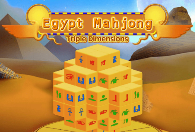 Mchezo Mahjong Misri saizi tatu  online