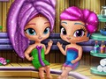 Mchezo Shimmer na Shine: maji ya kung'aa kwenye sauna  online