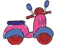 Mchezo Mchezo wa Scooter Ride Coloring  online