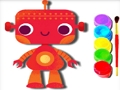 Mchezo Kurudi shule: Kitabu cha kuchorea cha Robot  online