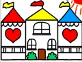 Mchezo Kurudi Shule ya Kuchorea Kitabu DOLLHOUSE  online