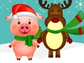 Mchezo Krismasi Wanyama  online