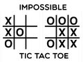 Mchezo Haiwezekani tic tac toe  online