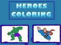Mchezo Mashujaa Coloring  online