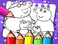 Mchezo Kitabu cha Kuchorea Nguruwe Peppa  online
