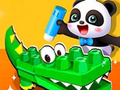 Mchezo Mtoto Panda Wanyama Puzzle  online