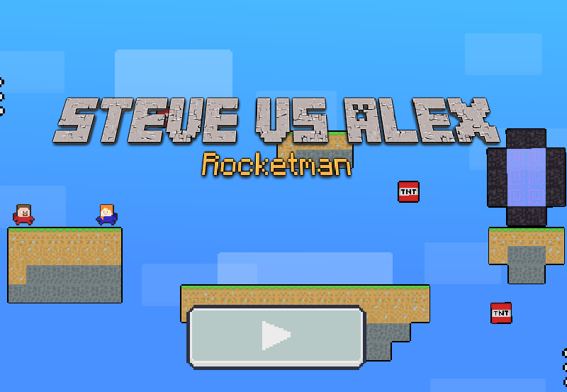 Mchezo Steve vs Alex Rocketman online