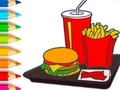 Mchezo Kitabu cha kuchorea: Hamburger  online
