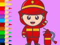 Mchezo Kitabu cha Kuchorea: Fireman  online