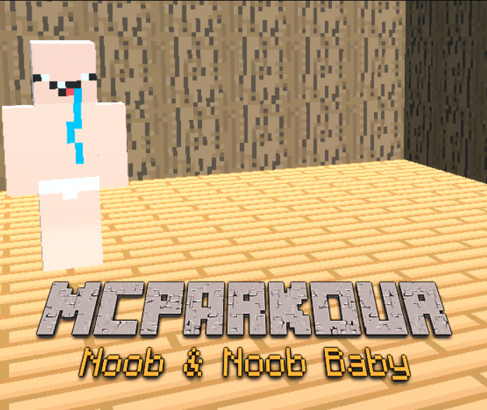 Mchezo MC Parkour Noob na Noob mtoto online