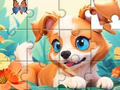 Mchezo Jigsaw Puzzle: Mbwa na Bustani  online