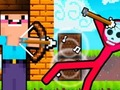Mchezo Noob Archer dhidi ya Stickman Zombie  online