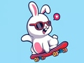 Mchezo Kitabu cha Kuchorea: Rabbit Skateboard  online