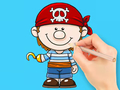 Mchezo Kitabu cha Kuchorea: Pirate  online