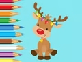 Mchezo Kitabu cha Kuchorea: Reindeer ya Krismasi ya kupendeza  online