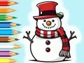 Mchezo Kitabu cha Kuchorea: Familia ya Snowman  online