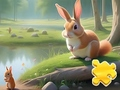 Mchezo Jigsaw Puzzle: Sungura na Squirrels  online
